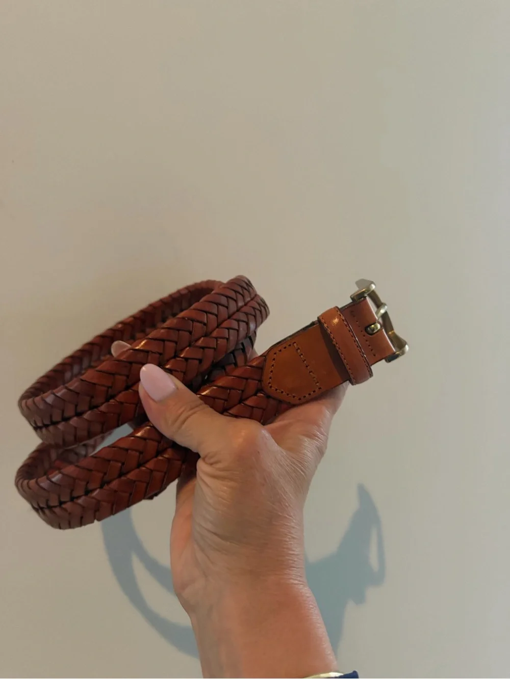 Brooks Brothers Men’s Braided Leather  Belt - Brown size 36